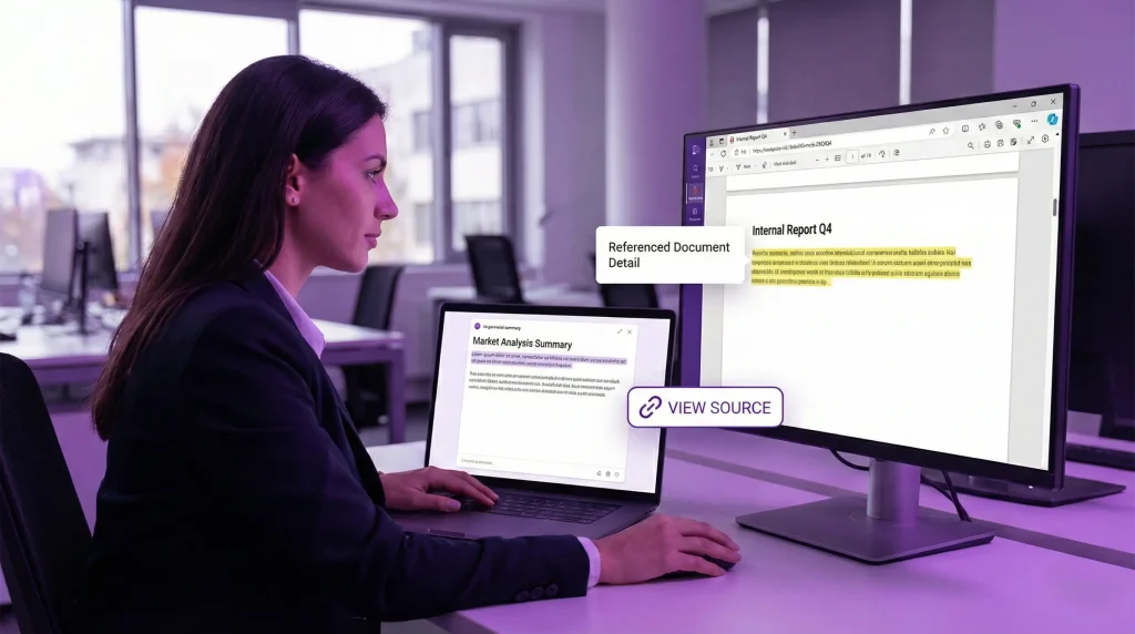 hallucinációmentes vállalati AI, RAG technológia, visszakereséssel kiegészített generálás, adathorgonyzás, mesterséges intelligencia hallucináció, on-premises AI, NIS2 megfelelés, AI Act, Shadow AI alternatíva, adatrezidencia, DLP, adatvesztés-megelőzés, forrásmegjelölés jelentése, visszakereshetőség, auditálható AI, döntéstámogatás, tudásmenedzsment, vállalati AI megtérülés, onboarding